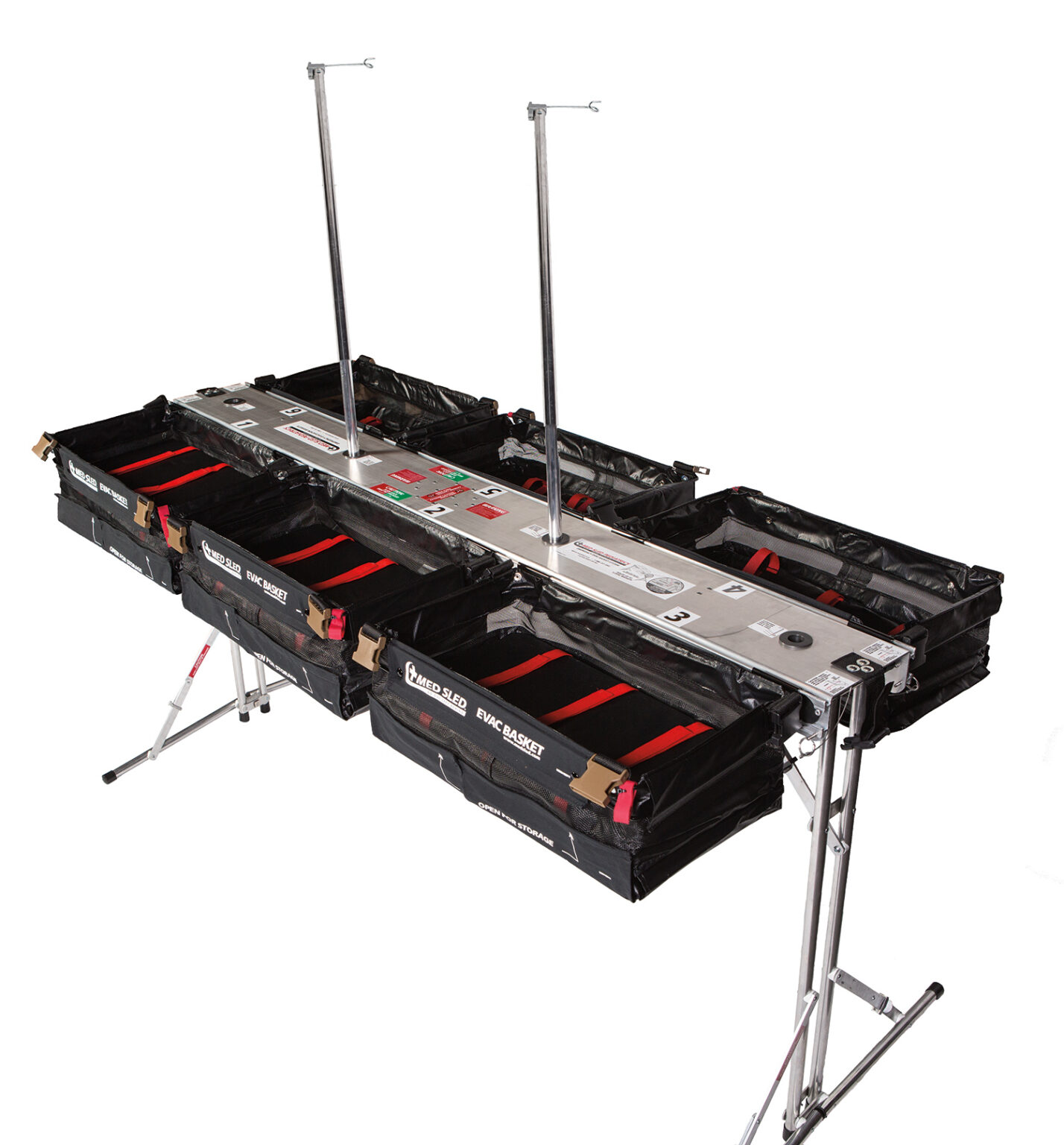 Hinge Sled Rack Med Sled® Evacuation Basket Rack – Med Sled – Evacuation Devices for ...